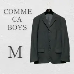 COMME CA BOYS ジャケット スーツ 上 M ブラック ピンストライプ