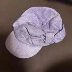 ANNA SUI mini パープルキャップ 52-54cm 帽子　リボン