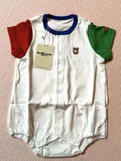 【新品タグ付】ミキハウス ホットビスケッツ ロンパース 70 マルチカラー