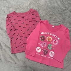 女の子　長袖　トップス　ロンT 90cm 西松屋　【2枚セット】