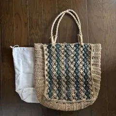 【専用】イフクラージュ トートバッグ編み込みバック　カゴバッグ　センソユニコ好きのサムネイル