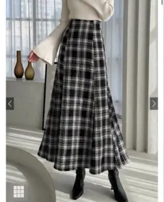 GRL ロービングチェックマーメイドロングスカート tu1368