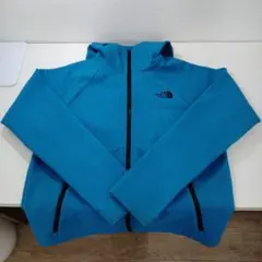 【き827】The North Face フード付きパーカー 青