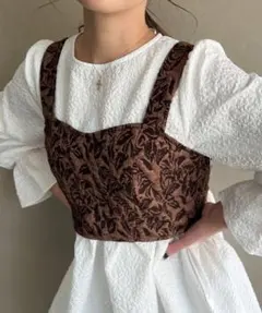 レディース　ビスチェ　ブラウン