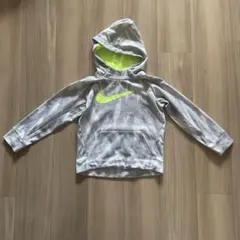 Nike ナイキ　フード付きパーカー グレー/ネオンイエロー