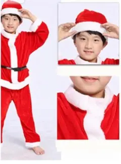 サンタコスチュームセット❤️メガネ付き　男の子 90cm クリスマス　コスプレ