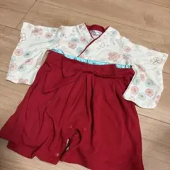 袴ロンパース 60cm 桜柄