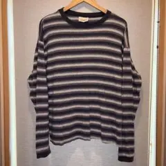 90s USA製 BALE DYED ボーダー 長袖Tシャツ ロンT ビンテージのサムネイル