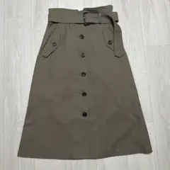 【LOUNIE】カーキロングスカートのサムネイル