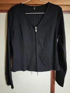 ※最終値下げ GU リブダブルジップVネックカーディガン