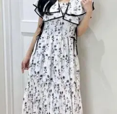 アンミール An MILLE リボンオフショルフラワーワンピース - メルカリ