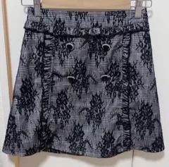 ロジータ ROJITA チェック × レースボンディング台形スカート