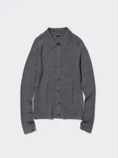 UNIQLO エクストラファインメリノ　リブポロカーディガン M