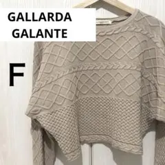 【美品】GALLARDAGALANTE ベージュ ケーブル編み ニット フリー