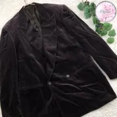 【刺さる古着コーデ！】コーデュロイジャケット　ダブル レトロ感 ブラウン 古着