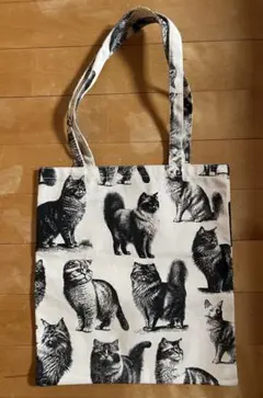 ※値下げ※未使用品※両面猫柄コットントート