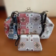 ハンドメイド！着物の帯で作ったショルダーバッグと小物入れ 2点セット