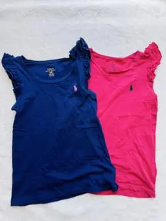 Polo Ralph Lauren フリルタンクトップ ネイビー　ピンクのサムネイル
