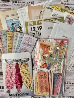 海外ヴィンテージチケットアソート300枚|紙もの素材セット