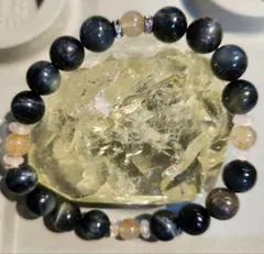 金運アップ ブラックタイガーアイ 手作り ブレスレット