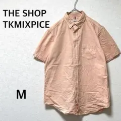 ザショップティーケー　シャツ 半袖　メンズ　ボタンダウン　コットン100% M