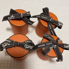 HERMES 円筒形ボックス オレンジ4個セット