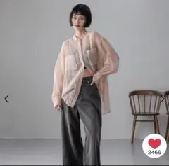 LOWRYS FARMバンドシアーシャツ