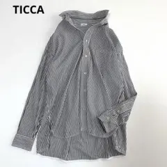 TICCA リネン 麻 スクエアビッグシャツ somelos ダークグリーン美品