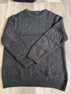 COMME CA ISM ダークグレー ニット Lサイズ