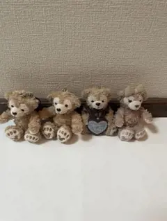 ダッフィー　シェリーメイ　ぬいぐるみバッチ　4体セット