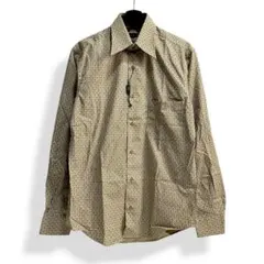 貴重 未使用 70s ユーロ古着 幾何学模様 デカ襟 ヴィンテージシャツ モダン