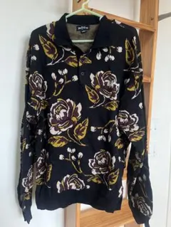 FlipTheScript 花柄　長袖　ニットポロ