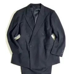 ALBANTE UOMO ダブル スーツ セットアップ 黒 メンズS-M相当