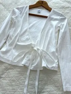 PETIT BATEAU カシュクール カーディガン ホワイト Sのサムネイル