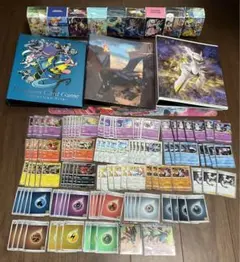 ポケカ引退品 旧裏リザードン、プレイマット、サプライ、デッキ2種