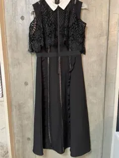 ブラックレーストップマキシドレス