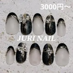 ネイルチップ フレンチネイル リボンネイル 蝶々ネイル