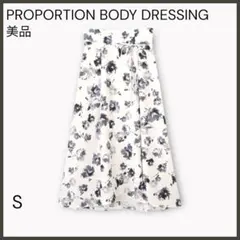 【プロポーションボディドレッシング】フラワーアシメスカート/美品/大人フェミニン