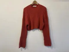ZARA オレンジ クロップドセーター