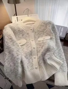 カラーブロック セーターコート