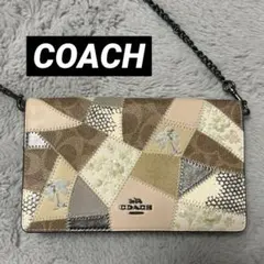 極美品/限定モデル】COACH 30866 パッチワーク チェーンウォレット 