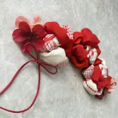 七五三 髪飾り 赤｜ヘッドドレス ヘッドアクセサリー｜3歳 7歳 和装