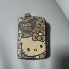 キティちゃん ヒョウ柄財布 リング付き
