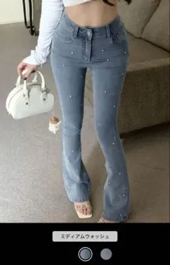 SHEIN キラキラパンツ　Mのサムネイル
