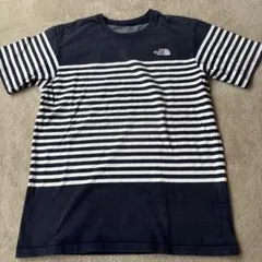 THE NORTH FACE ボーダー Tシャツ ネイビー ホワイト　刺繍ロゴのサムネイル