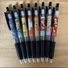 ディズニー サラサボールペン　ミッキーマウス　プリンセス　チップとデールなど