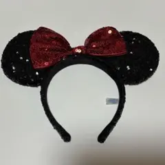 ミニーちゃん カチューシャ ディズニー スパンコール