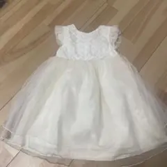 petit main ホワイト ワンピース 100cm