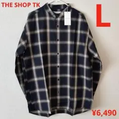 【THE SHOP TK】TR オンブレーチェックバンド カラーシャツ チェックのサムネイル