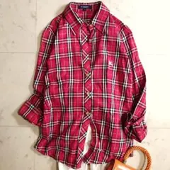 美品♪バーバリーロンドン ノバチェック コットンシャツ ブラウスのサムネイル